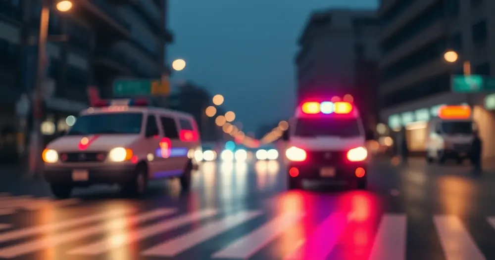 Ambulância bate em poste e uma pessoa morre